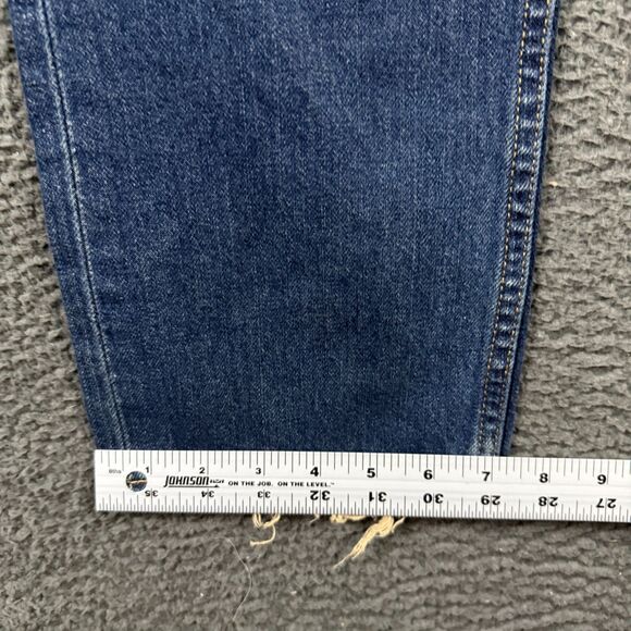 Levis 511 Jeans Mens 33x32 Blue Slim Fit Distressed Dark Wash Denim Pants - Picture 15 of 16